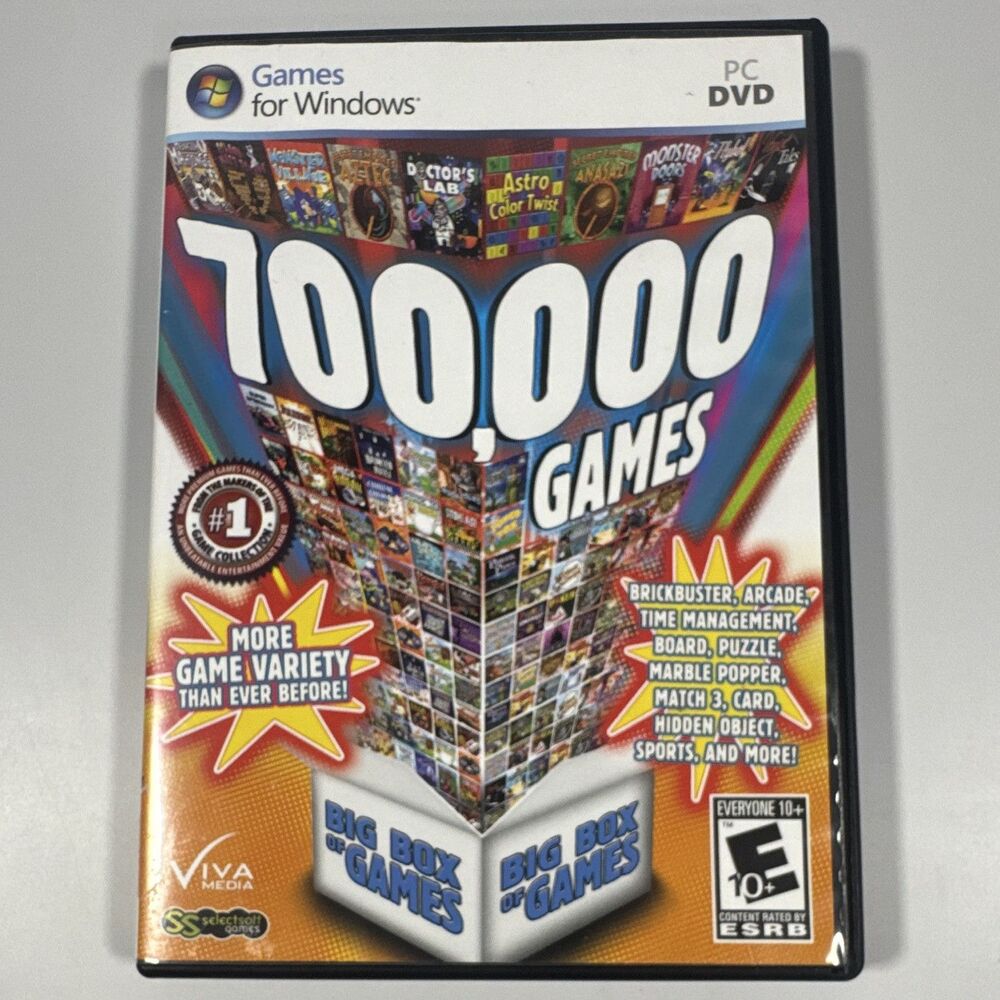 Viva Media Big Box of Games 700,000 Games PC DVD Game Launcher E10+ 2010